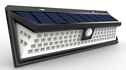 Solar Lights, Sunlitec 90 LED Outdoor Motion Sensor Solar Lights Wide Angle Design With 5 LEDs Both Side For Driveway Patio Deck Yard Garden, White Light