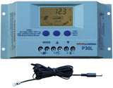 100 Watt Solar Panel Off-Grid RV Boat Kit with LCD PWM Charge Controller + Solar Cable + MC4 Connectors + Mounting Brackets