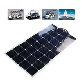 100 Watt 18V 12V Bendable SunPower Solar Panel Charger Water/ Shock/ Dust Resistant Solar Charger for RV, Boat, Cabin, Tent, Car, Trailer, or Any Other Irregular Surface