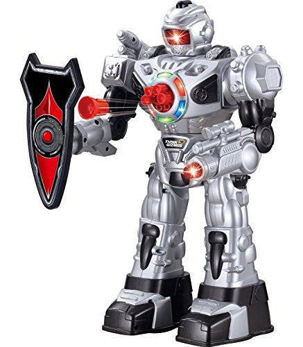 Large Remote Control Robot For Kids – Superb Fun Toy RC Robot – Remote Control Toy Shoots Missiles, Walks, Talks & Dances (10 Functions) By ThinkGizmos