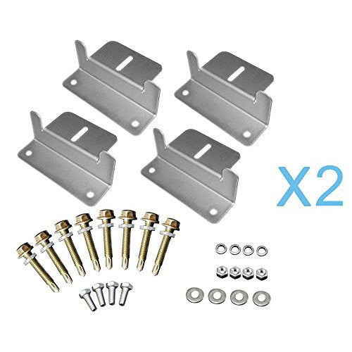 2 Sets of Renogy Solar Panel Mounting Z Bracket Set of 4 Units RV Boat Off Grid Roof