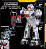 Large Remote Control Robot For Kids – Superb Fun Toy RC Robot – Remote Control Toy Shoots Missiles, Walks, Talks & Dances (10 Functions) By ThinkGizmos