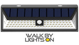 Solar Lights, Sunlitec 90 LED Outdoor Motion Sensor Solar Lights Wide Angle Design With 5 LEDs Both Side For Driveway Patio Deck Yard Garden, White Light