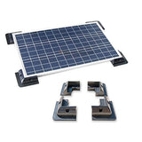 Solar Panel Universal 4-corner Drill-free Glue Mounting Brackets for Rv, Marine and Flat Roof Installations - Black