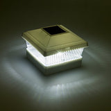 Solar Fence Post Cap LED Light for 5"x5" Posts, White, 12 Pack