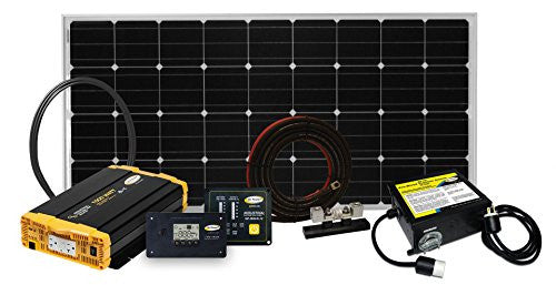 160 Watts of Solar Go Power! Weekender SW Complete Solar and Inverter System with...