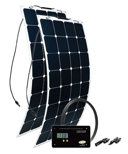 200 Watt Solar Panel Flexible Mono Crystalline Solar Kit with 30 Amp PWM Solar Controller