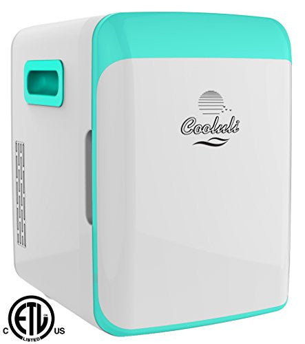 AC/DC Portable Thermoelectric System (Turquoise), Cooluli Electric Mini Fridge Cooler and Warmer (15 Liter / 15 Can):