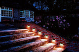 [Warm Light] Solar Lights for steps decks pathway yard stairs fences, LED lamp, outdoor waterproof, 6 Pack