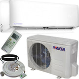 Pioneer WYS012-17 Air Conditioner Inverter+ Ductless Wall Mount Mini Split System Air Conditioner & Heat Pump Full Set, 12000 BTU 115V