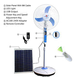 COWIN Solar Fan 1516B with Remote Control and LED Light and Solar Panel