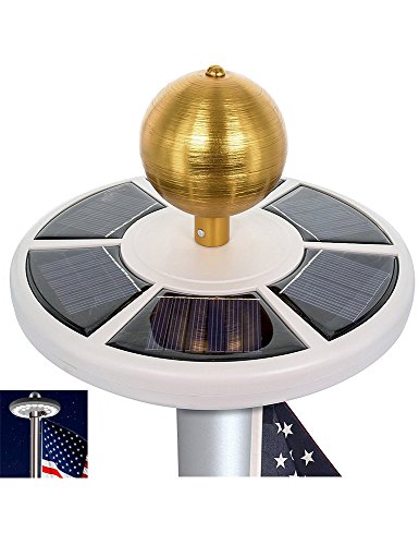 Solar Flag pole Light With 26 Flag LED Lights, Auto Active and Waterproof for 15 to 25 Ft Flag Pole Night Lighting Lights up Flag or Outdoor Camping Tent
